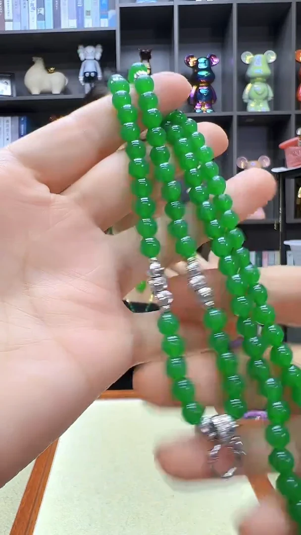 翡翠银S925镶嵌颈饰丹丹diy劲饰