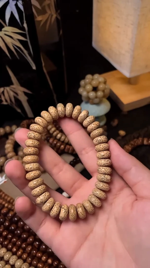 手串星月菩提精工级陈籽药片12*6手串