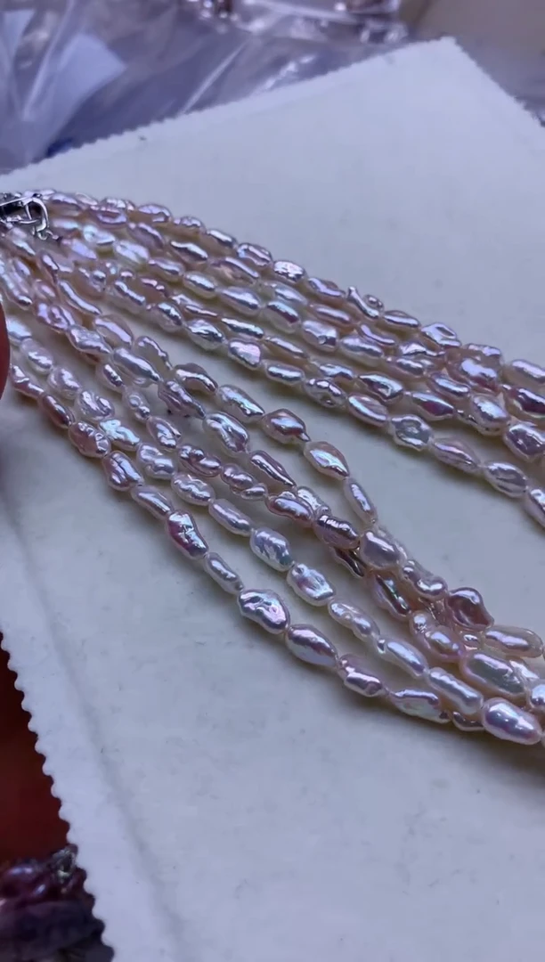 【闪购商品】淡水珍珠项链银S925镶嵌多发其一