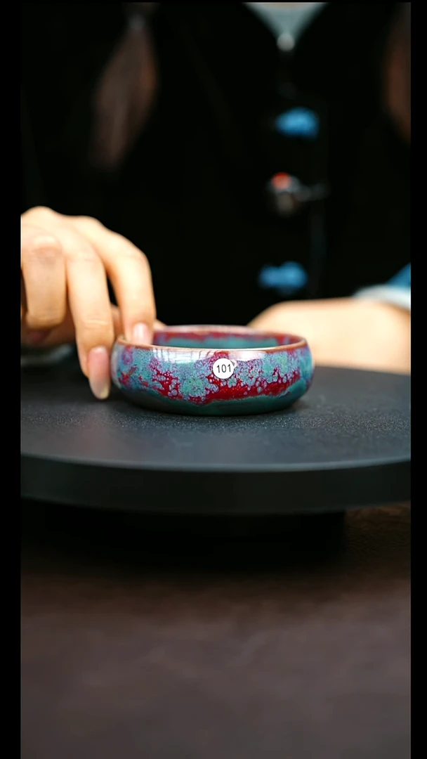 101#原矿钧瓷炉钧釉普洱杯