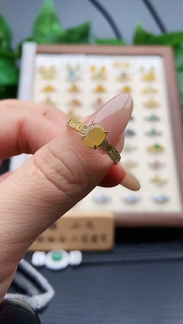 银S925镶嵌戒指翡翠12