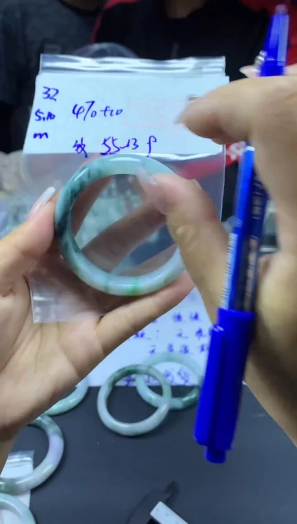 定制翡翠未镶嵌32手镯55纹+470元+拍一发一