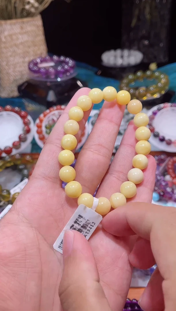 手串蜜蜡未镶嵌蜜蜡单圈9m+