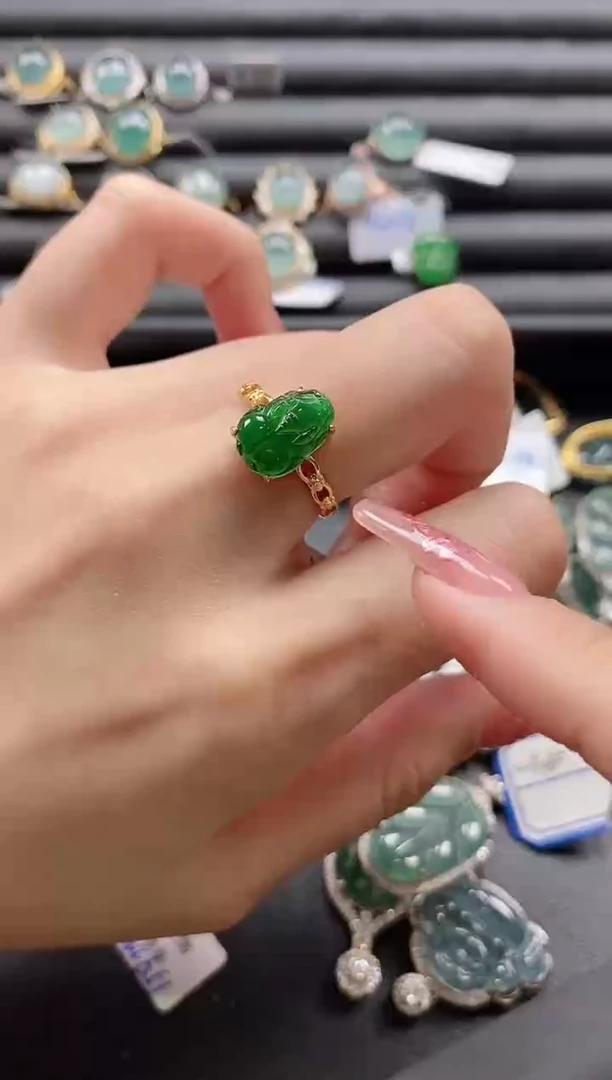 【闪购商品】翡翠戒指银S925镶嵌1111-