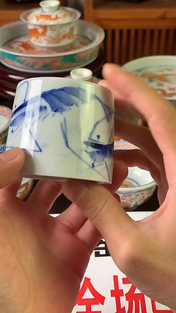 景德镇手工手绘主人杯A061