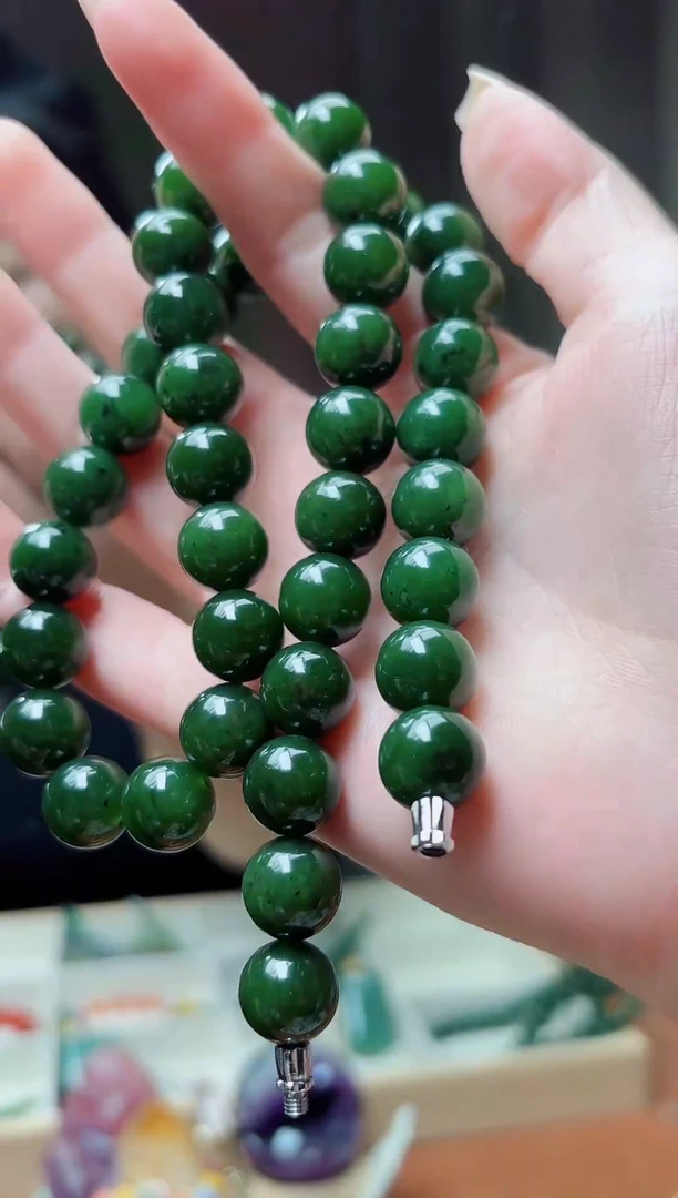 颈饰未镶嵌和田玉天然大颗粒碧玉项链