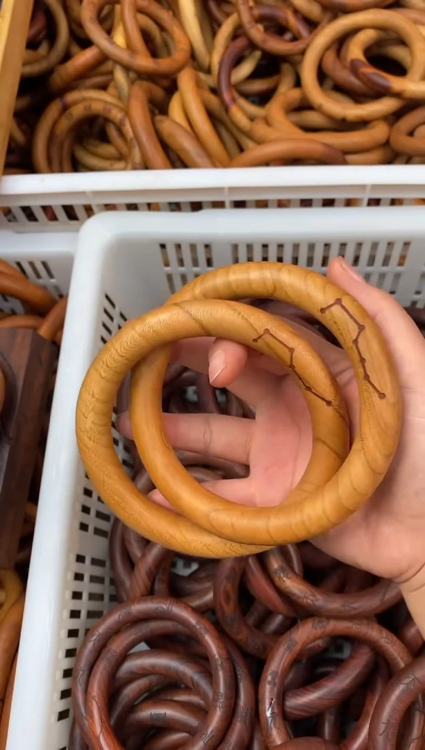 木男款桃木80大圈刻六七星桃胶款