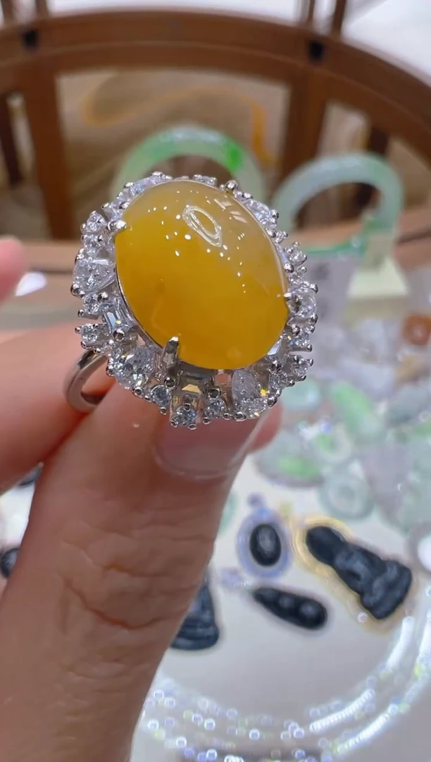 银S925镶嵌戒指翡翠多样性团购发一件