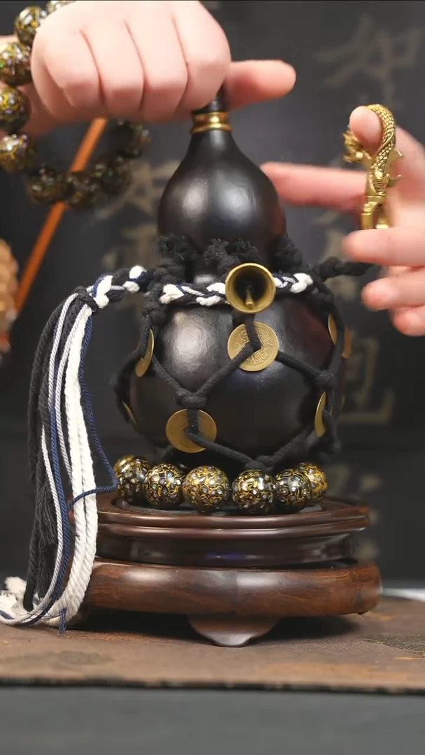 【闪购商品】YK126大漆酒葫芦不包手串及旋转底座