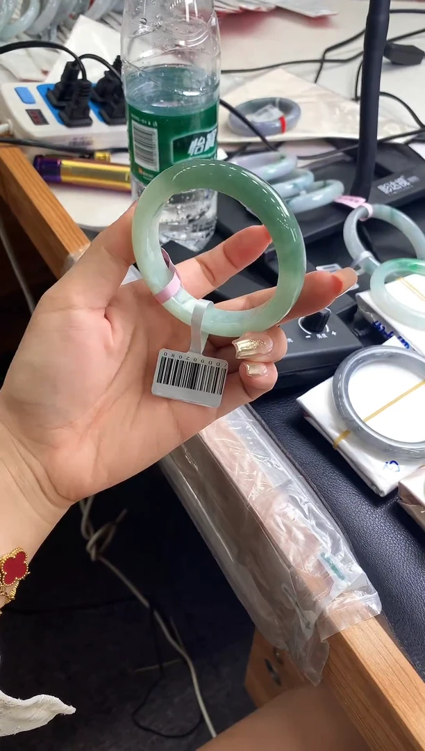 未镶嵌手镯翡翠半山水果绿正圈 55 56 10