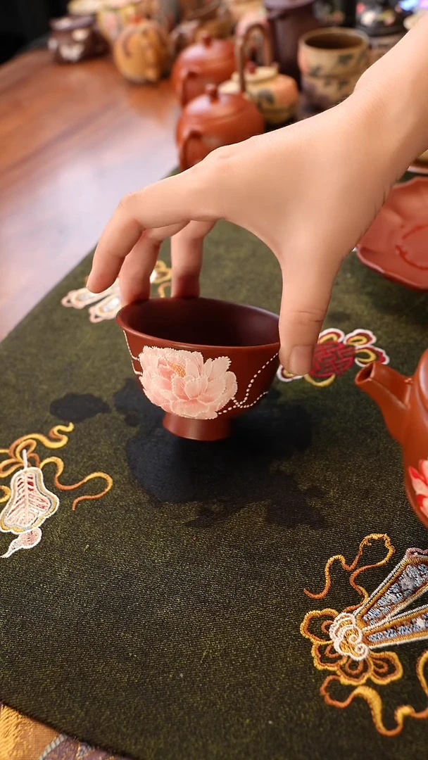 茶壶紫砂大红袍花神杯