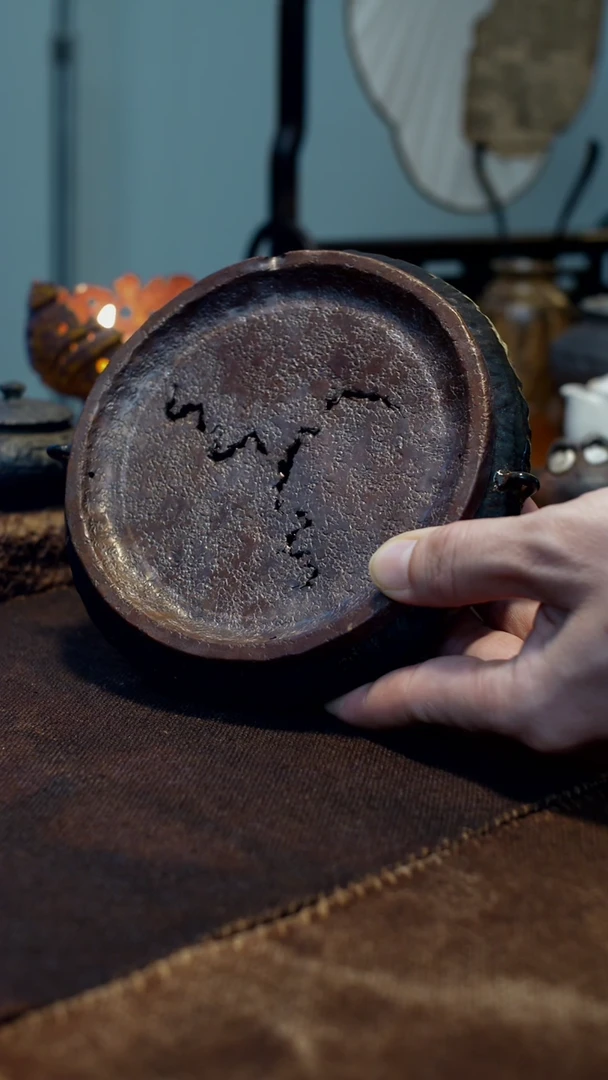 【闪购商品】陶泥蓄水壶承15厘米紫铜面板