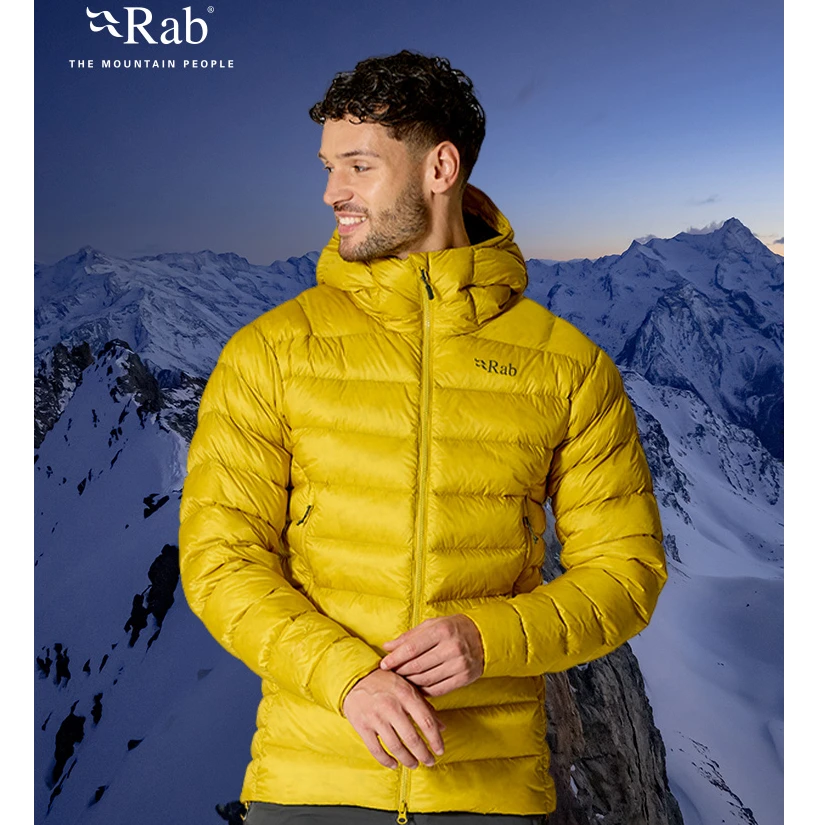RAB爆款Electron Pro秋冬男士800蓬轻量保暖鹅绒连帽羽绒服QDB-81