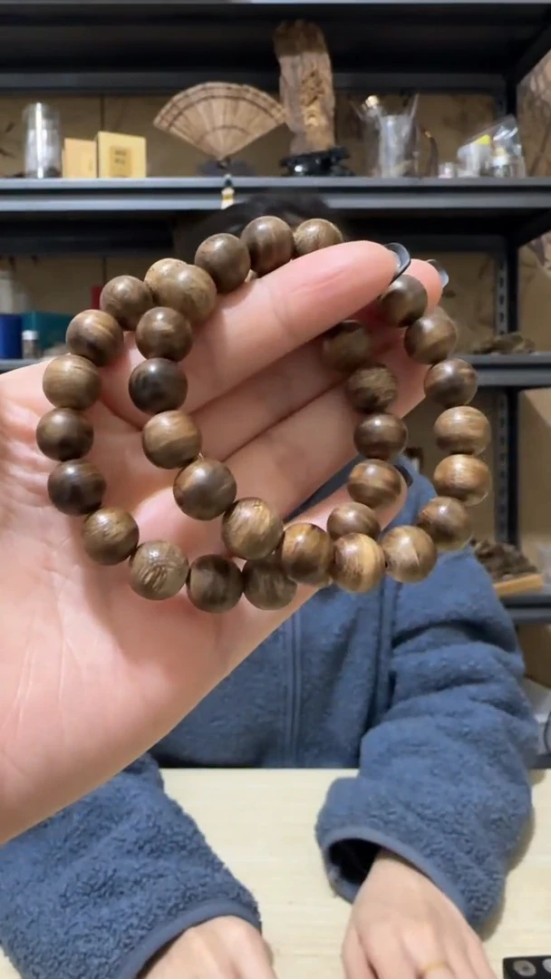 【闪购商品】沉香手串莞香水阁野料手串多样性发一条卡1.0