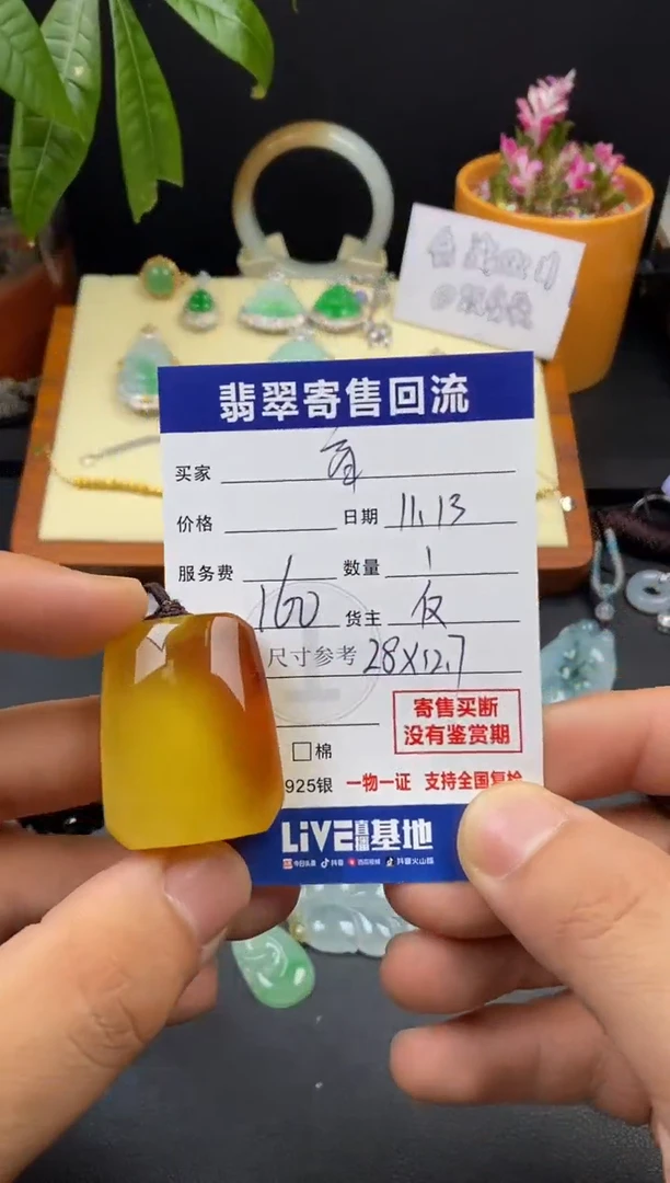 琥珀颈饰未镶嵌育*3000372