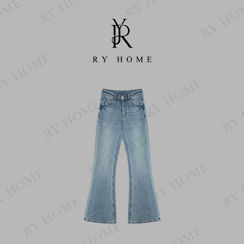 【容雨RYHOME】春季新款水洗牛仔微喇裤251K2353