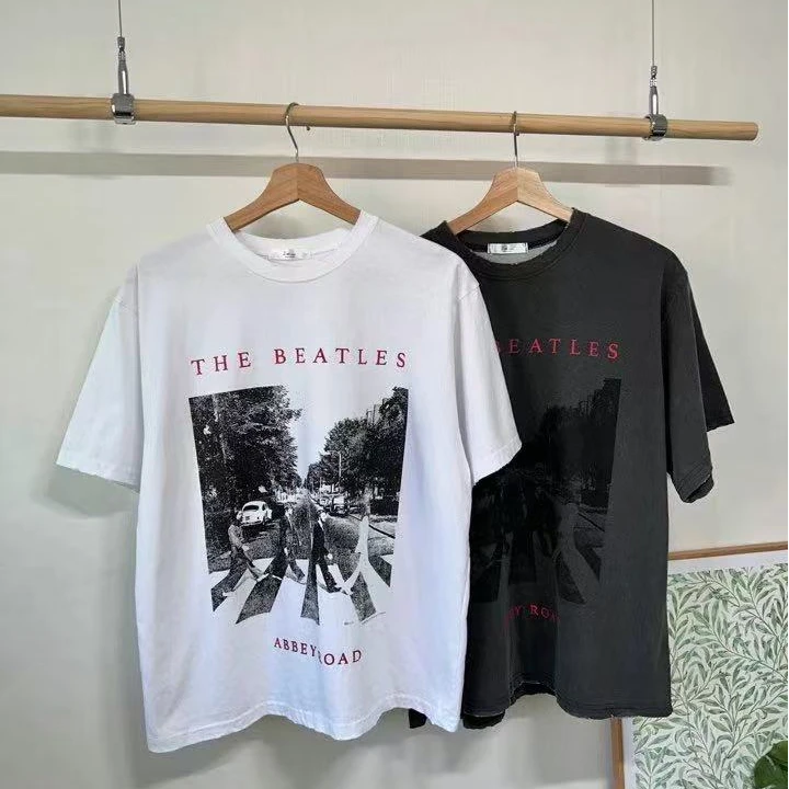 【米乐韩国正品】25夏款 宽松复古印花圆领短袖/N0退N0换