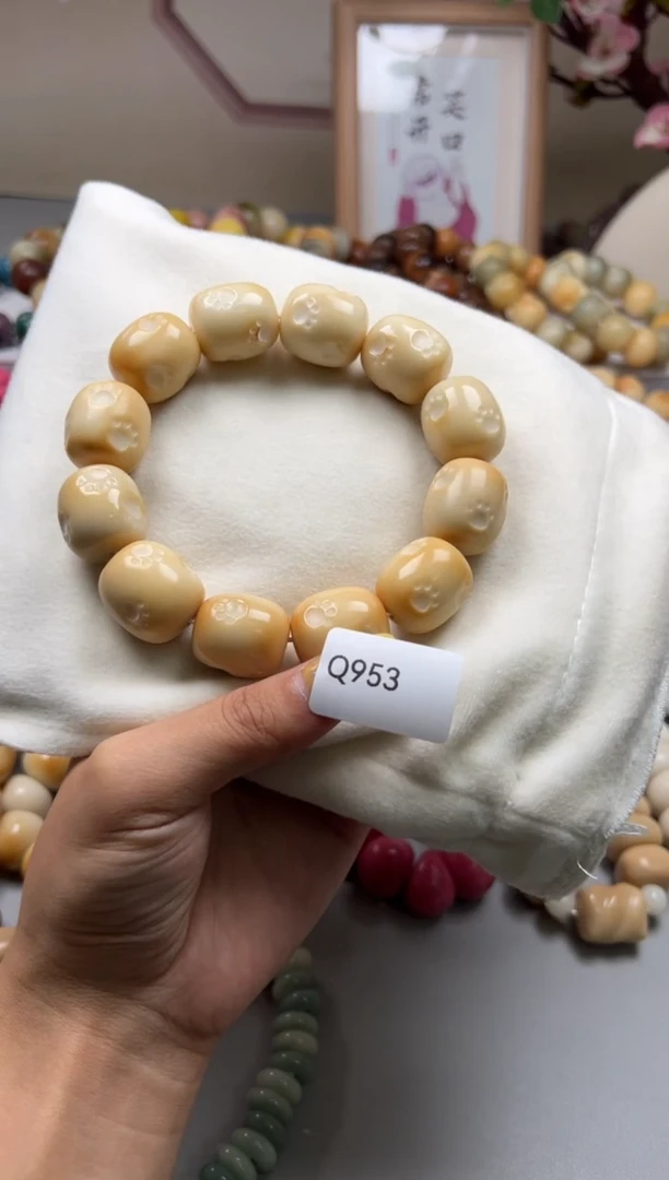 手串菩提根/象牙果夏*兮q953象牙果桶珠20mm一串通货