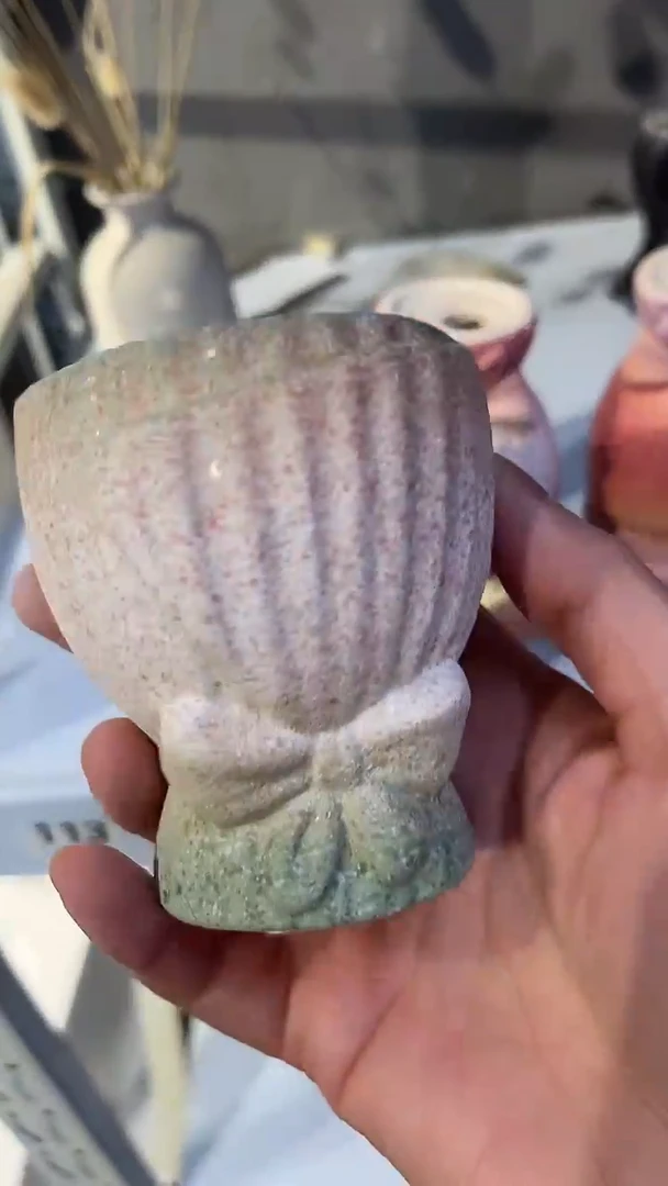 麦饭石粗陶多肉花盆6.5*7.5