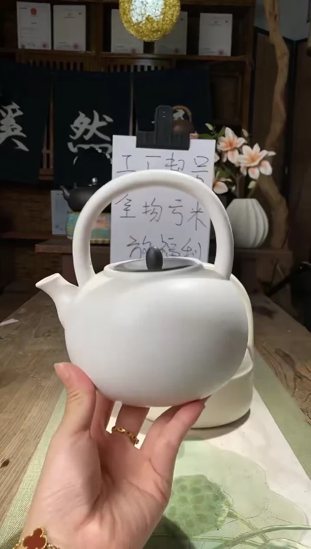 014煮水壶提梁壶白色