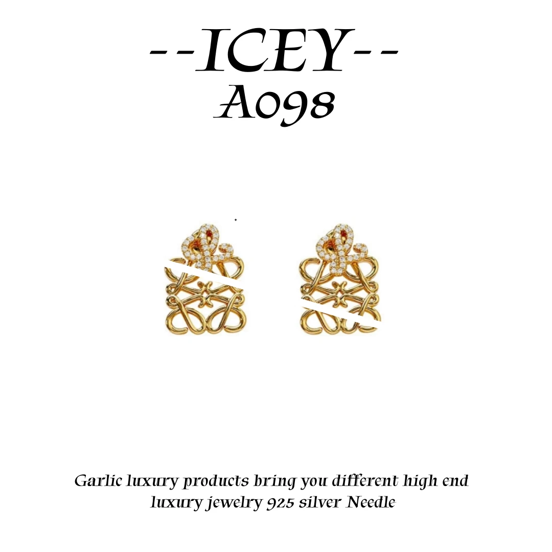 【点心】镀18K金 ICEY设计简约手工耳饰--A0985