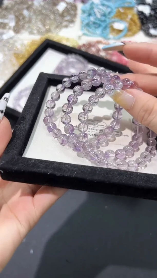 水晶手链未镶嵌1a多样性发其一【1条】默认微瑕7mm