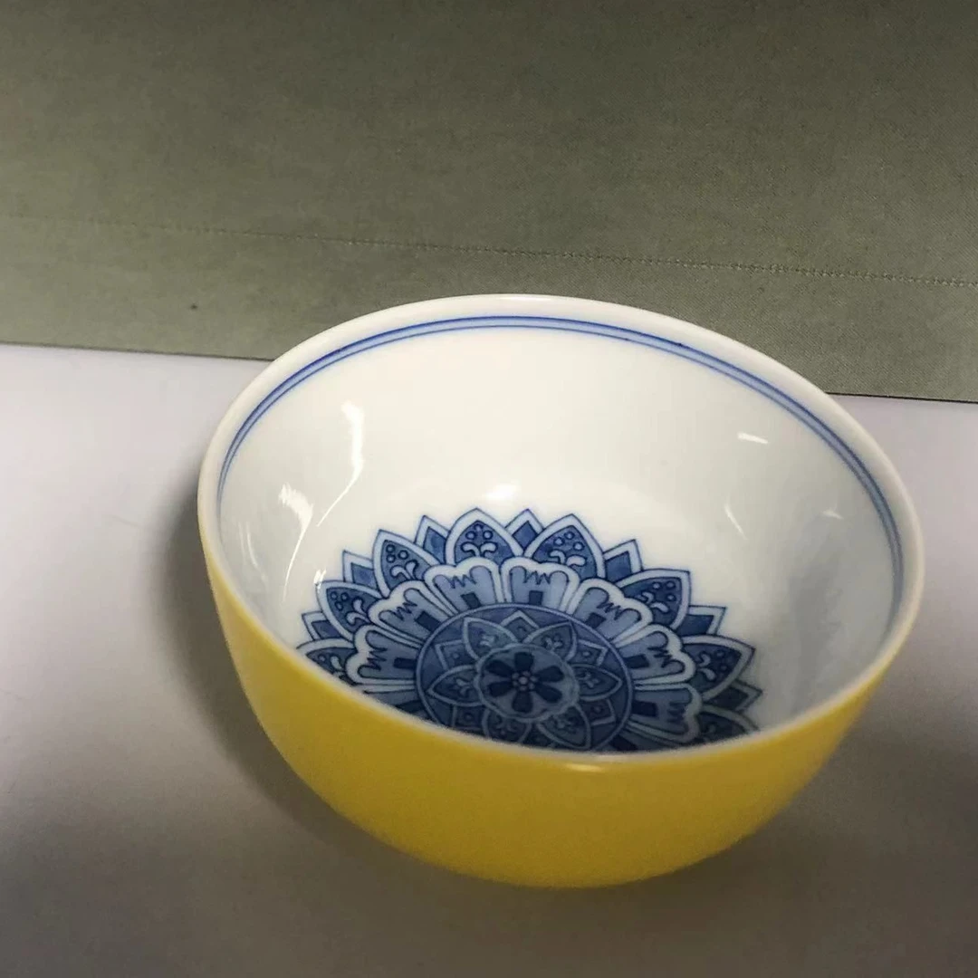 景德镇官方甄选  帝王黄内大宝相杯fl