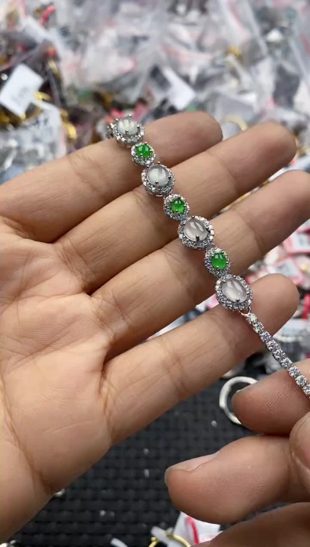 银S925镶嵌戒指翡翠11-11-11---10w