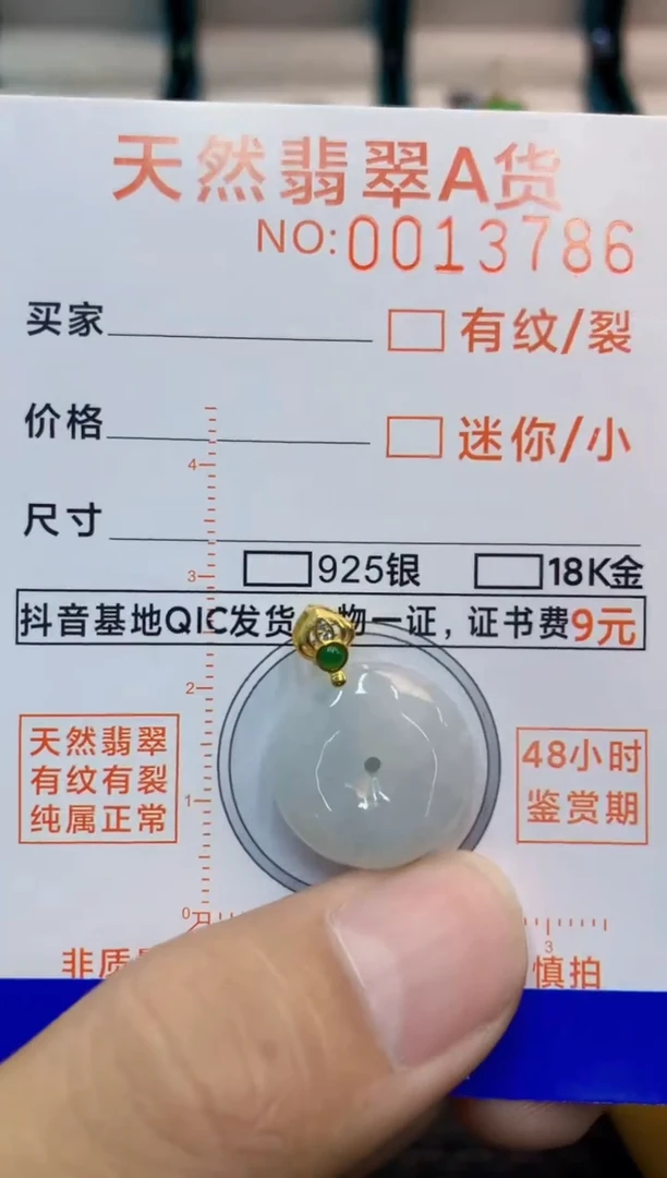 翡翠未镶嵌吊坠(不含链)1