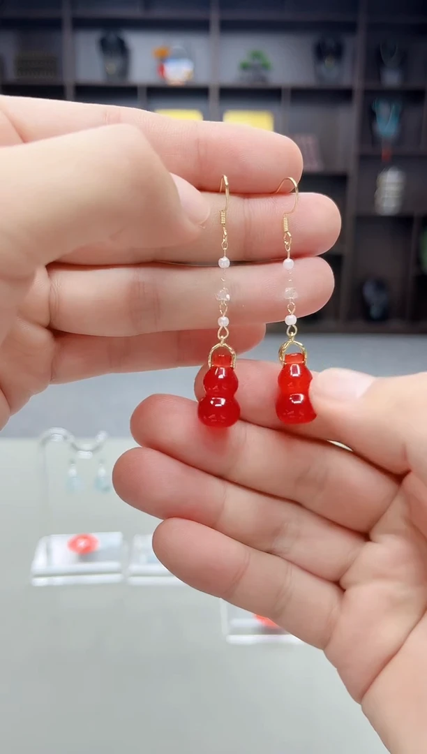 未镶嵌耳饰玛瑙/玉髓H06