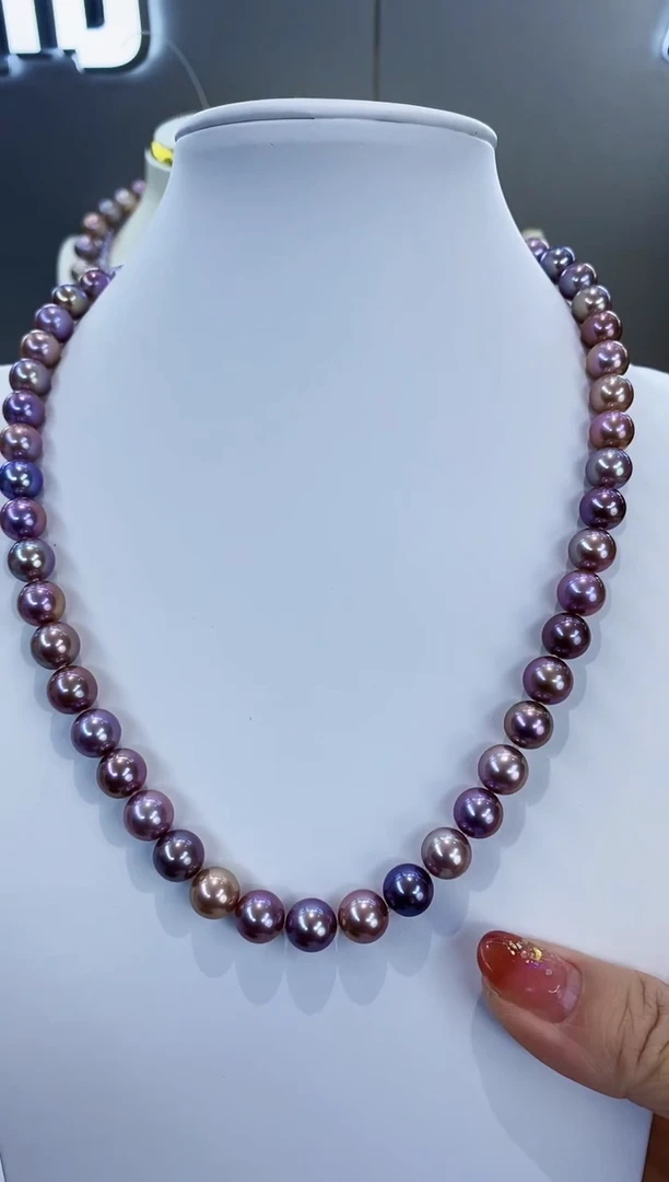 项链未镶嵌淡水珍珠Y淡水混彩项链8-9