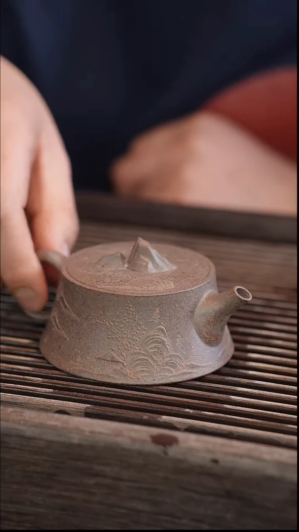 茶壶紫砂双鱼 还原烧 130cc