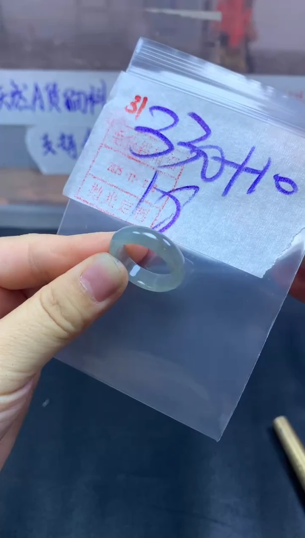 未镶嵌定制翡翠戒圈18#340毛货需精细抛光