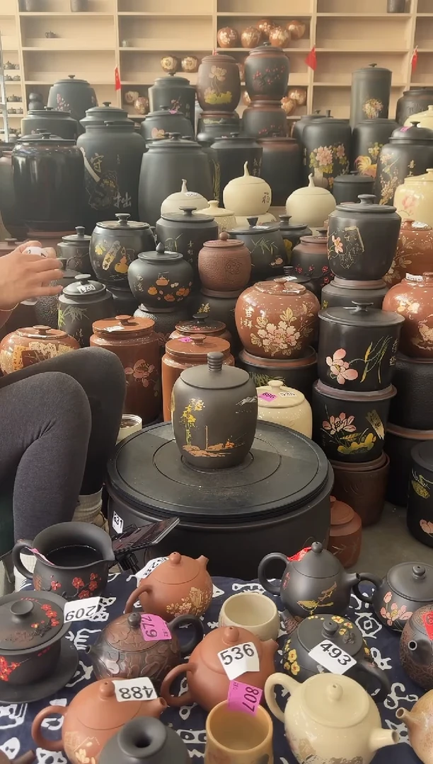 罐大大瑕疵茶叶罐   723   花生彩填