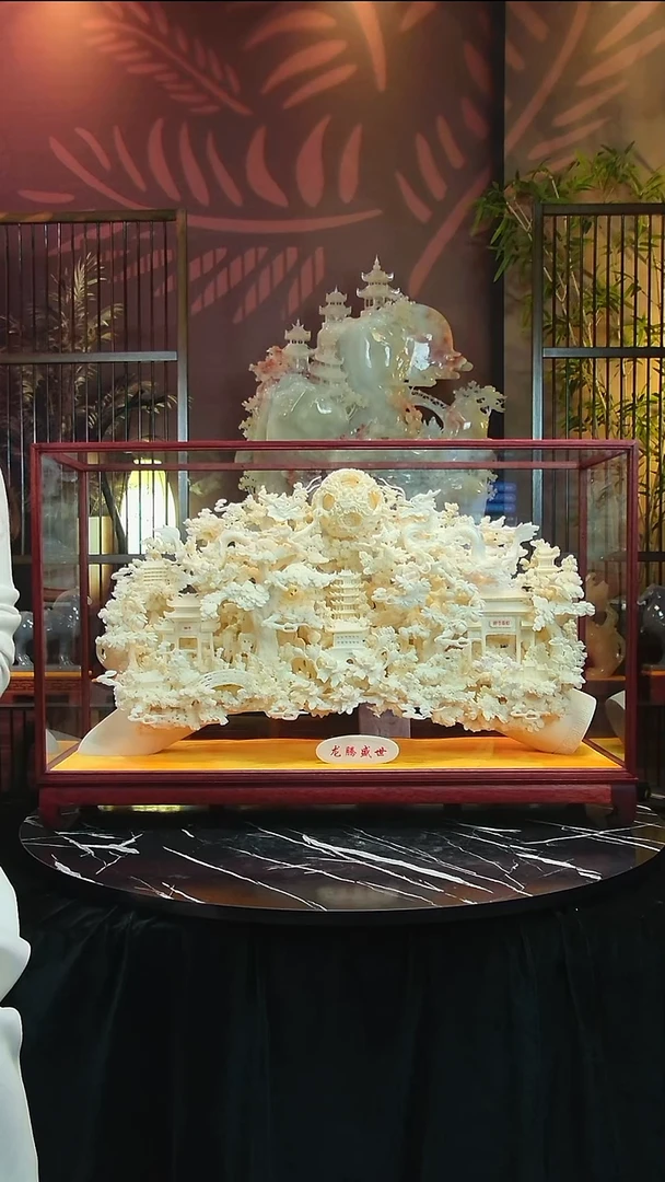 石材洪家居摆件龙腾盛世