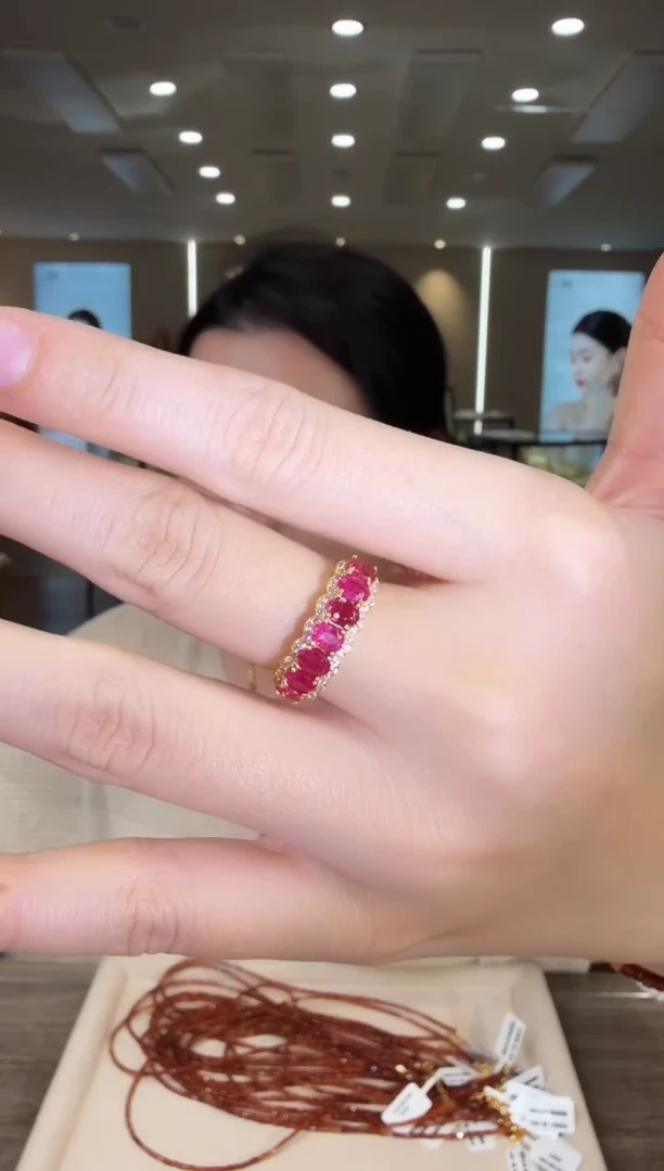 银S925镶嵌戒指红宝石09