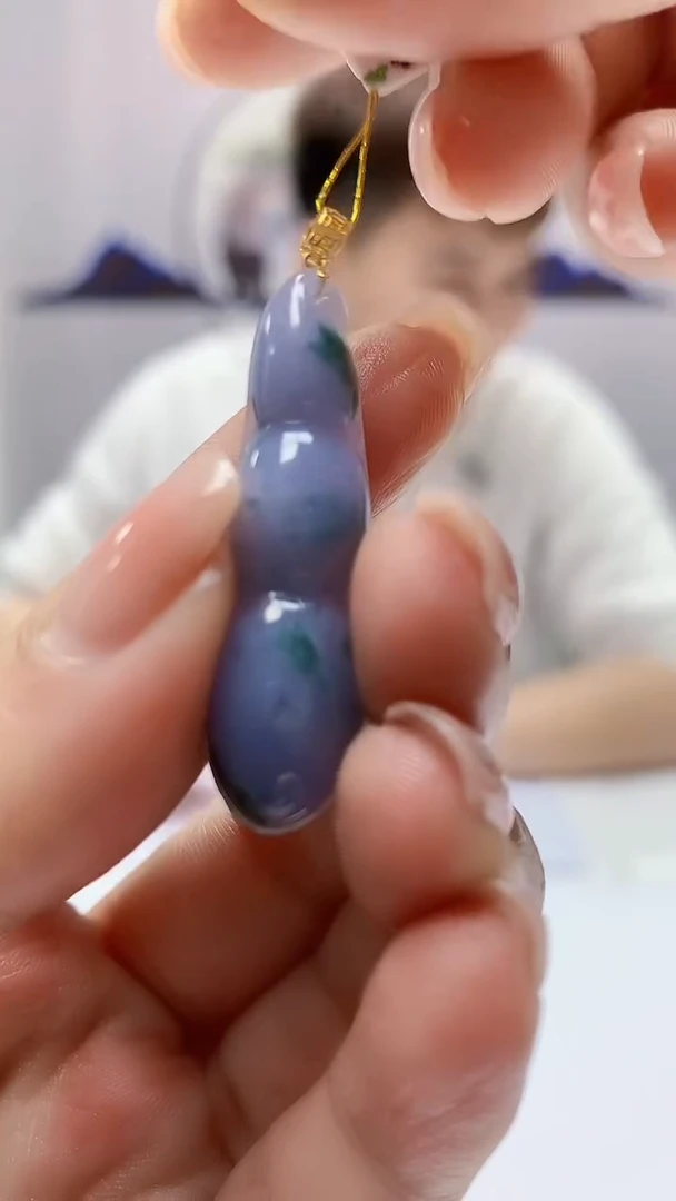 【闪购商品】定制翡翠18K金镶嵌4868ms-毛货129豆子