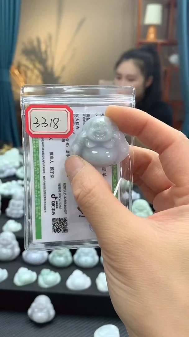 颈饰未镶嵌翡翠佛公3318