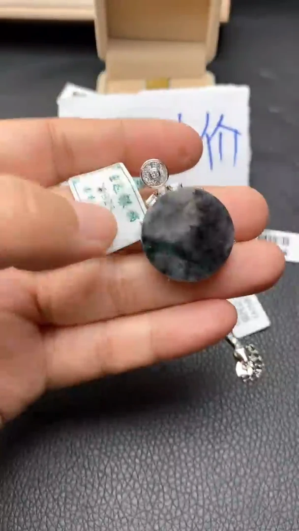银S925镶嵌戒指翡翠1