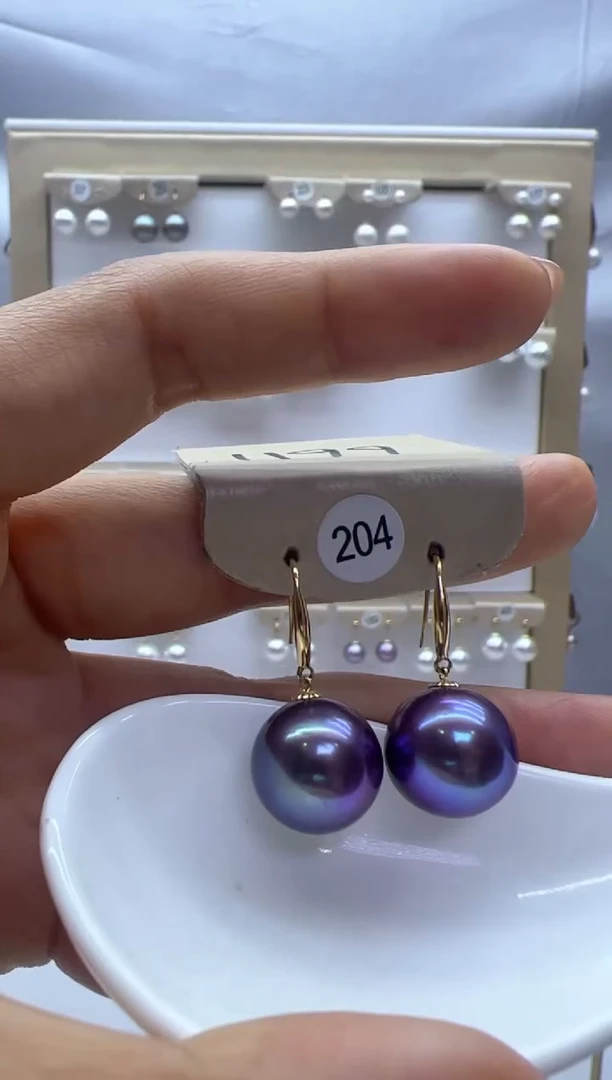 【闪购商品】淡水珍珠耳饰18K金镶嵌204