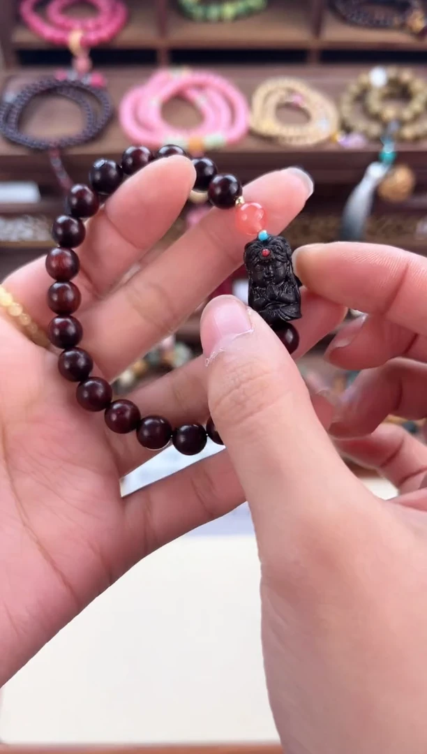 【闪购商品】檀香紫檀（小叶紫檀）手串/手链小叶紫檀带扎基单圈手串