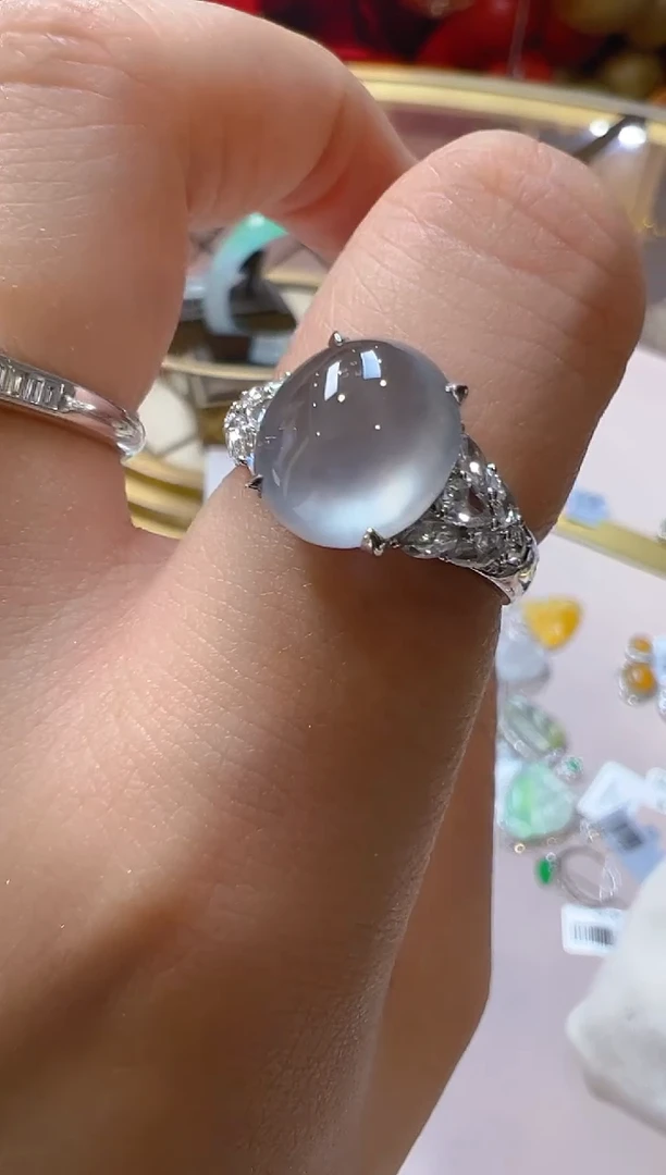 【闪购商品】翡翠戒指18K金镶嵌总价28000分单14000