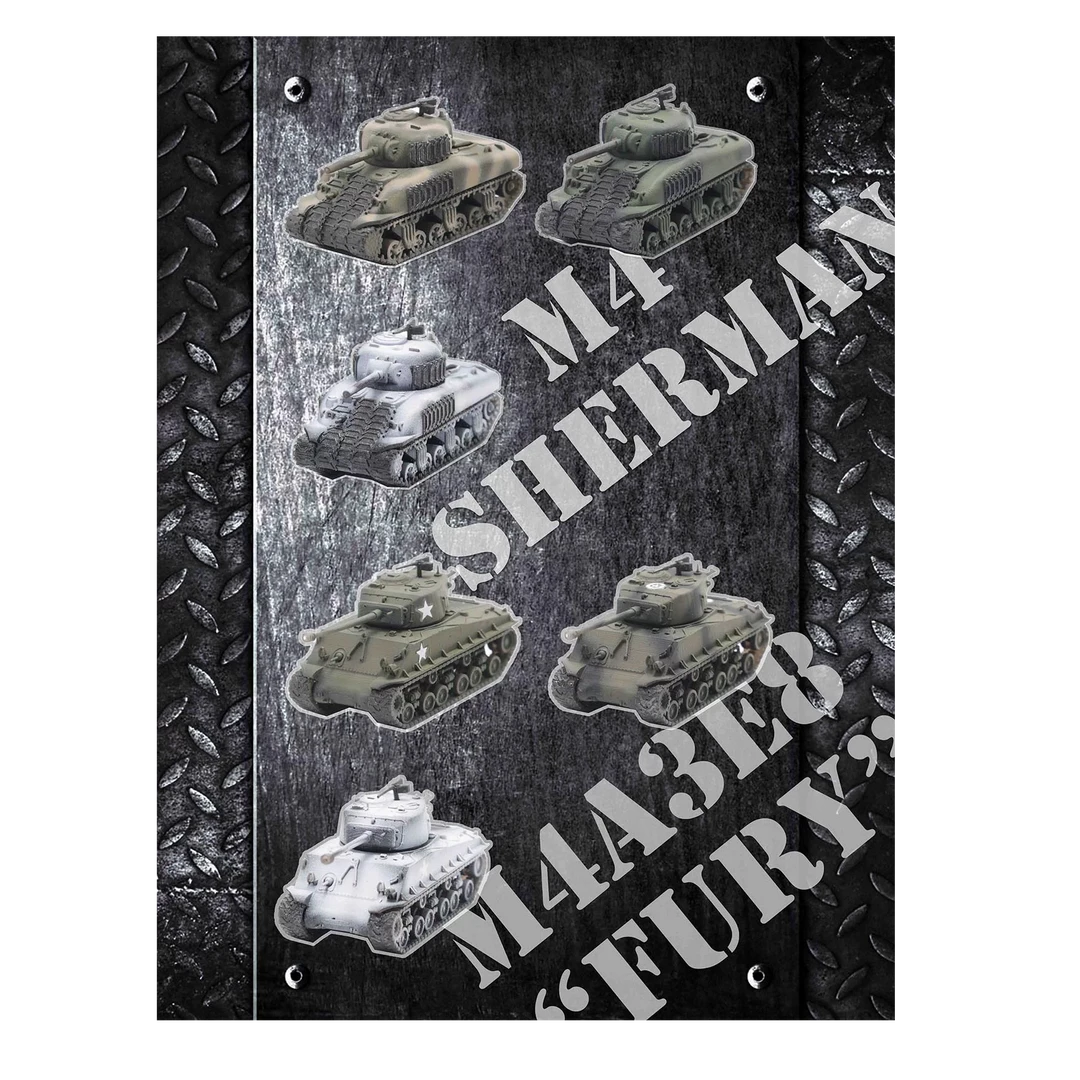 1/144比例 M4谢尔曼 M4A3E8狂怒坦克模型 3D打印手工喷涂成品军模