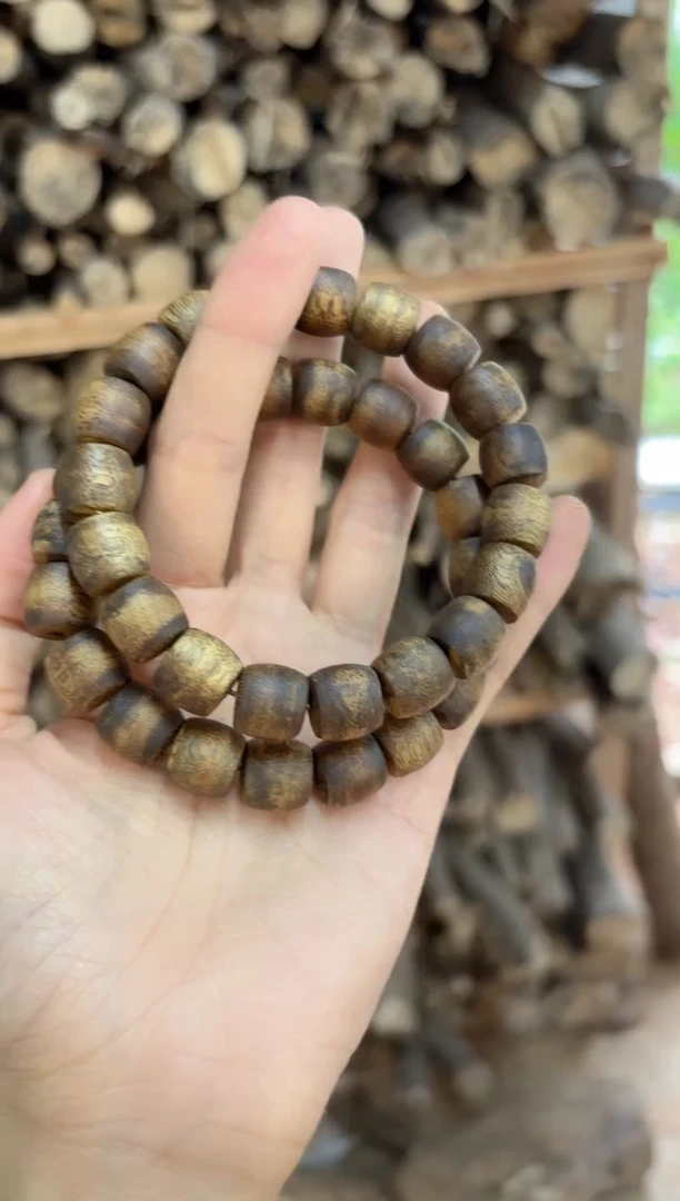 手串沉香海南莺歌绿金沙叶内熟香1.2多样性发其一