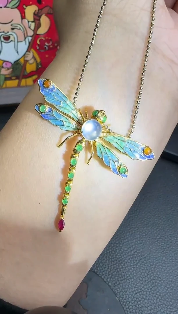 吊坠(不含链)18K金镶嵌翡翠勿拍