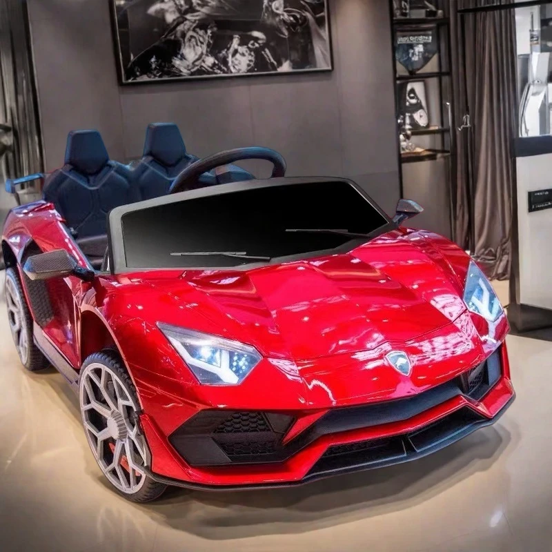 遥控可坐人儿童电动车充电玩具车宝宝男孩女孩四轮兰博基尼电瓶车