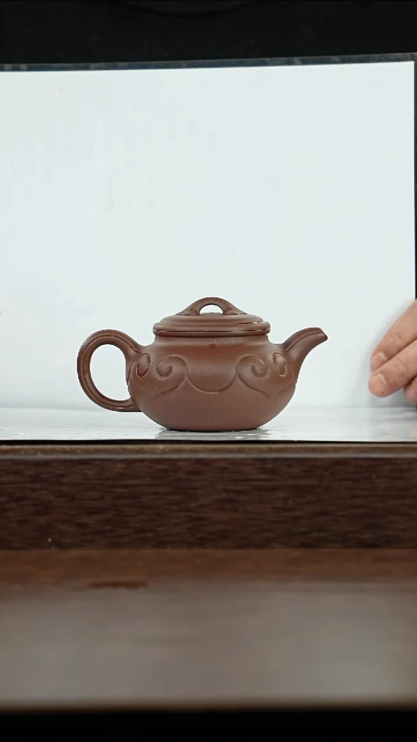 茶壶紫砂@@周陶君仿古如意壶