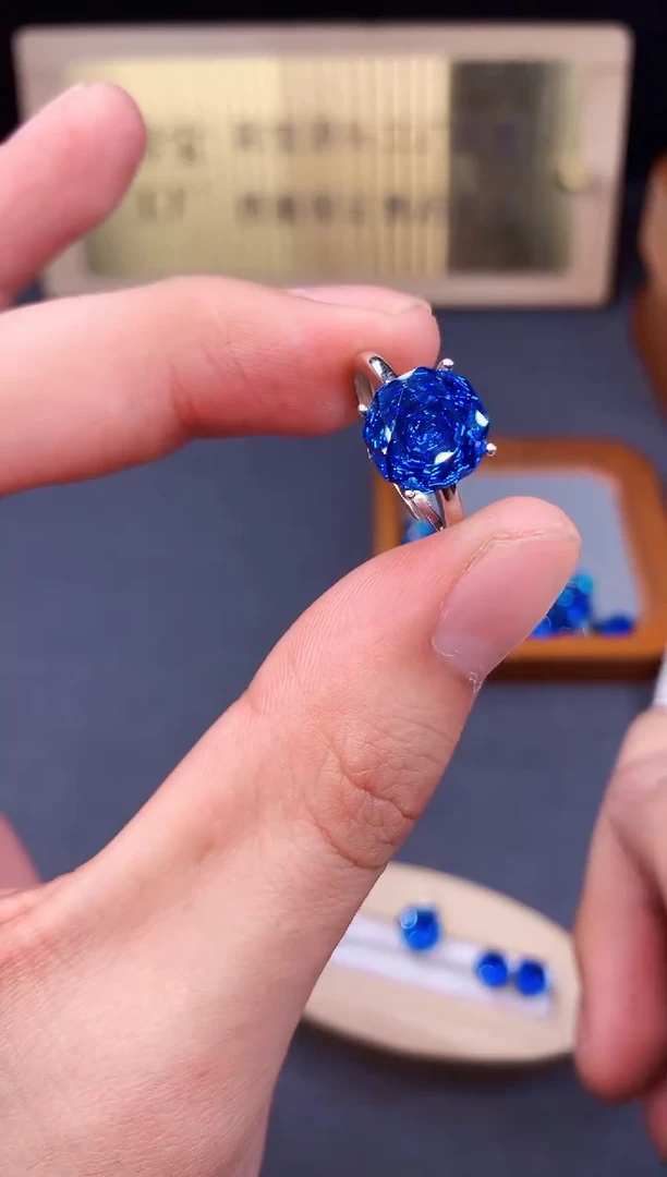 托帕石戒指银S925镶嵌.........