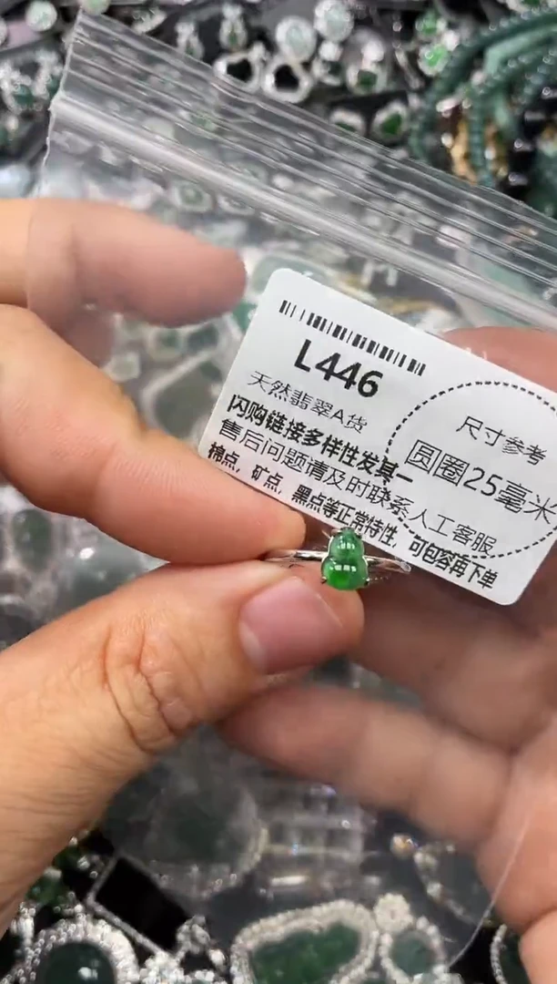 翡翠未镶嵌颈饰L446戒指