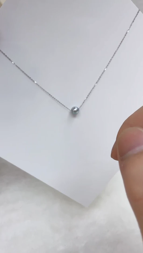 海水珍珠18K金镶嵌吊坠(赠链)海水珍珠吊坠